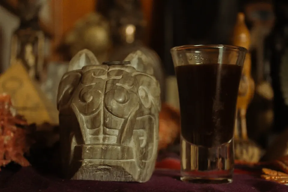 Ayahuasca ceremony in the Maloca