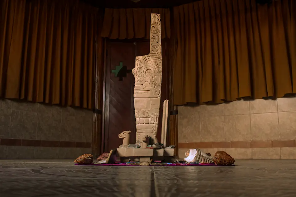 Interior of Casa del Jaguar ceremonial Maloca